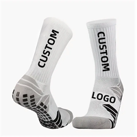 Chaussettes de sport de compression professionnelles en gros, antidérapantes, respirantes en maille et personnalisables pour le football (collection Printemps)