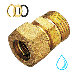 TIEMME 16X1/2 Junta tórica Acoplador de manguera de acero inoxidable recto macho de acoplamiento rápido con rosca NPT 12mm Tamaño de tubería Superficie lisa - Product Image 3