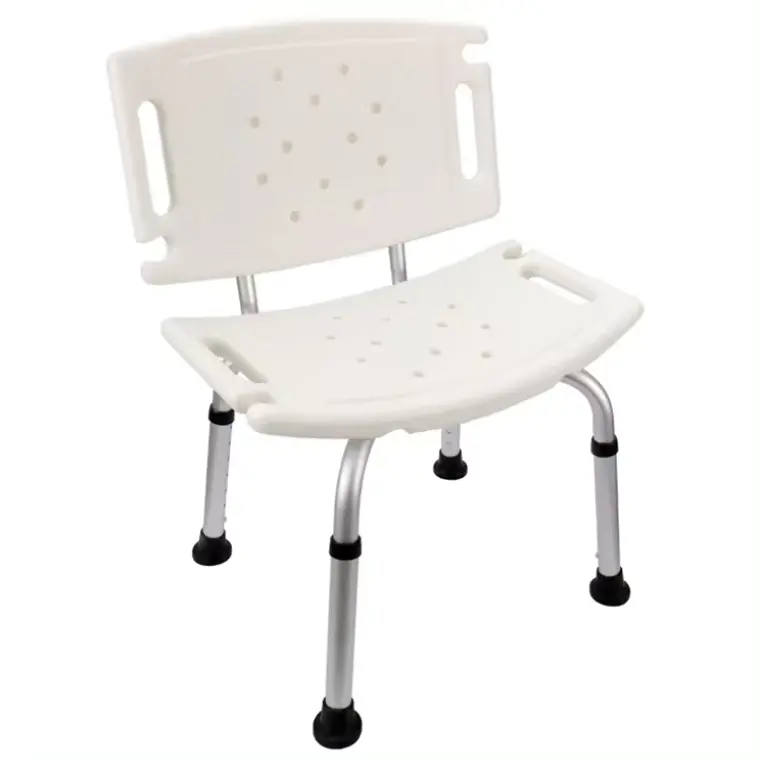 Cadeira de banho ajustável antiderrapante para idosos deficientes banco de aço para banho Cadeira de banho leve portátil para adultos
