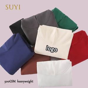 Sudaderas con <span class=keywords><strong>Capucha</strong></span> al por Mayor, 500 Gramos, <span class=keywords><strong>sin</strong></span> Cordones, con Logotipo Personalizado, Estilo Holgado con Hombros Caídos y Bolsillos - Product Image 1