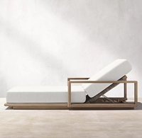 Chaise longue de piscine en teck pour extérieur, idéale pour villa, hôtel, terrasse – Vente chaude usine