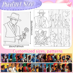 Kit <span class=keywords><strong>de</strong></span> <span class=keywords><strong>Peinture</strong></span> DIY Panwenbo sur Toile Pré-imprimée 8 x 10 Pouces pour Adultes – Toile Pré-dessinée « Afro Queen » pour <span class=keywords><strong>Peinture</strong></span> - Product Image 3