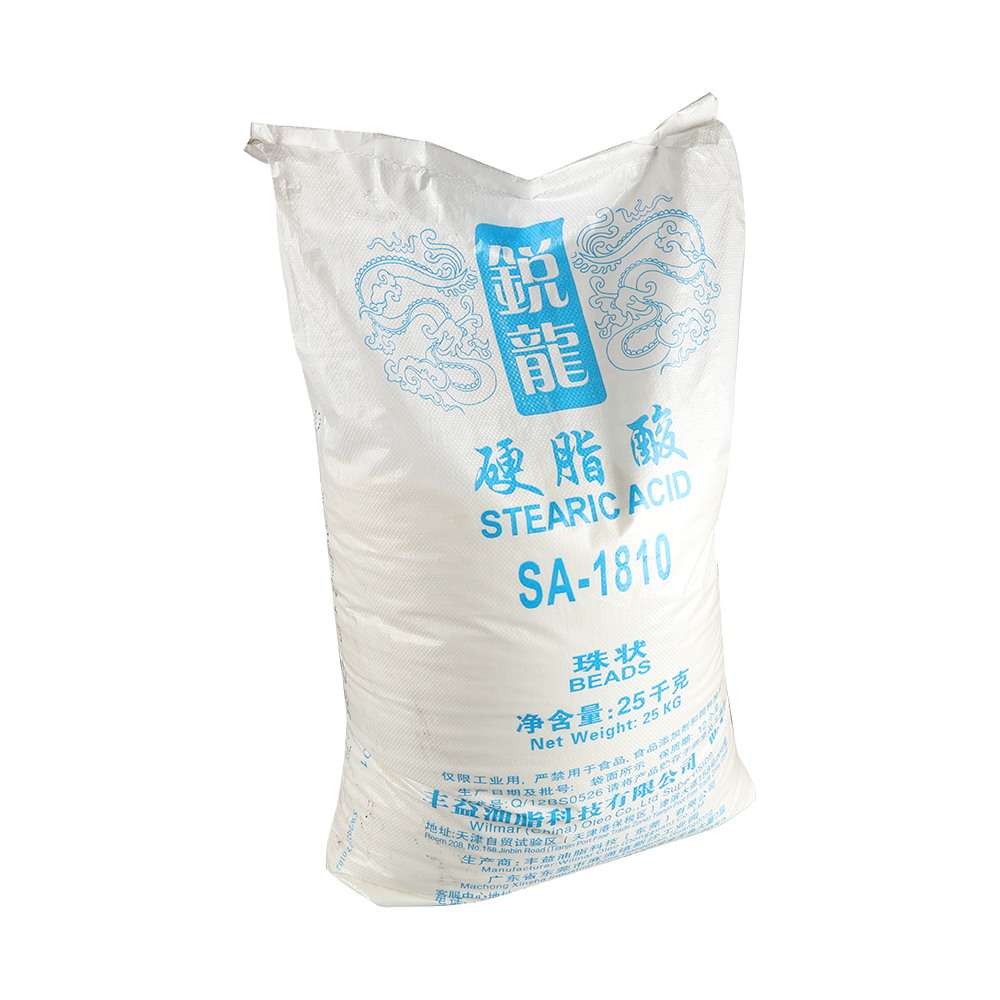 Тройная прессованная стеариновая кислота резинового класса 1810 индонезийская цена производителя 57-11-4-карбоновая кислота белый порошок химический 25 кг