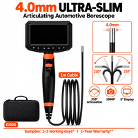 Ultra-fin 4,0 mm 210 °   Boroscope articulé 1080P avec écran de 5 pouces pour inspection automobile de précision