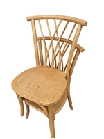 Chaises en bois massif en saule - Design moderne, empilables et adaptées à l'extérieur pour mariages, hôtels, fêtes