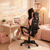 Chaise de jeu AOR en tissu PVC, mousse et structure en aluminium, design pivotant et réglable en hauteur pour un confort prolongé lors de la tenue assise, utilisation à domicile ou au bureau