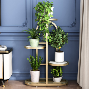 Présentoirs en métal et bois pour fleurs artificielles, étagères multicouches pour décoration de mariage, jardin et balcon - Product Image 1