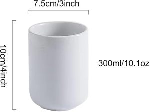 Mug à café en céramique blanc japonais en gros, personnalisable avec logo, sans poignée, pour sublimation - Product Image 2
