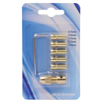 Mandrin de Mini perceuse à pince en laiton 2.35/3.17mm, 7 pièces, mandrin pour moteur électrique, arbre de forage, outil de foret, adaptateur de mandrin