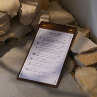 Support de menu en bois personnalisé de haute qualité avec logo, support de menu pour restaurant