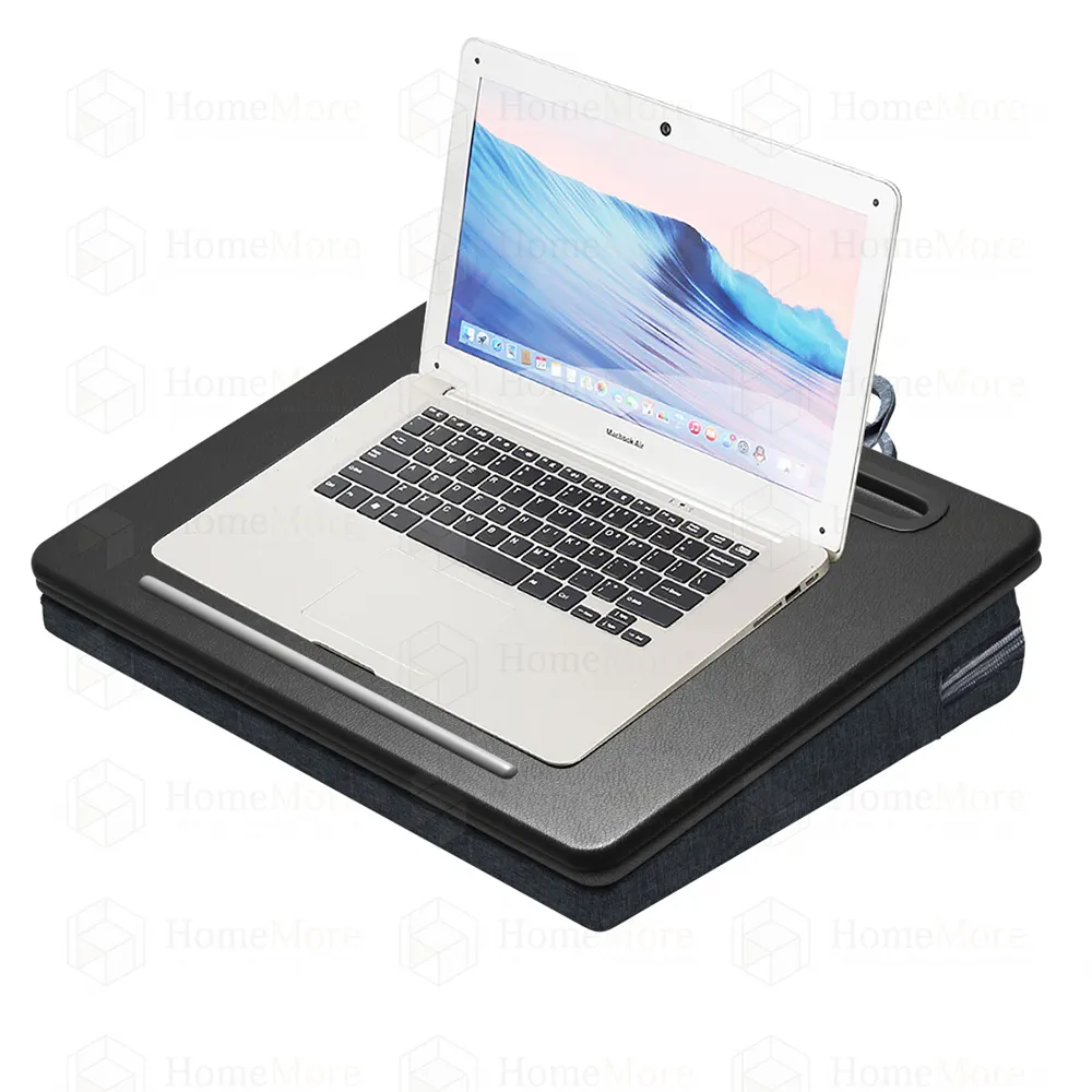 Novo design portátil lap desk com travesseiro almofada multi-função laptop stand saco de mão com suporte anti-derrapante para uso em casa office