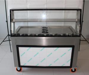 Machine à <span class=keywords><strong>glace</strong></span> roulée thaïlandaise, <span class=keywords><strong>plaque</strong></span> froide, double bac carré, machine à <span class=keywords><strong>glace</strong></span> frite aux Philippines - Product Image 3