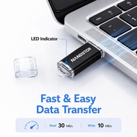 Clé USB Nandstor OEM en alliage de zinc, portable, avec logo personnalisé, 4 Go, 8 Go, 16 Go, pour ordinateur portable et haut-parleur