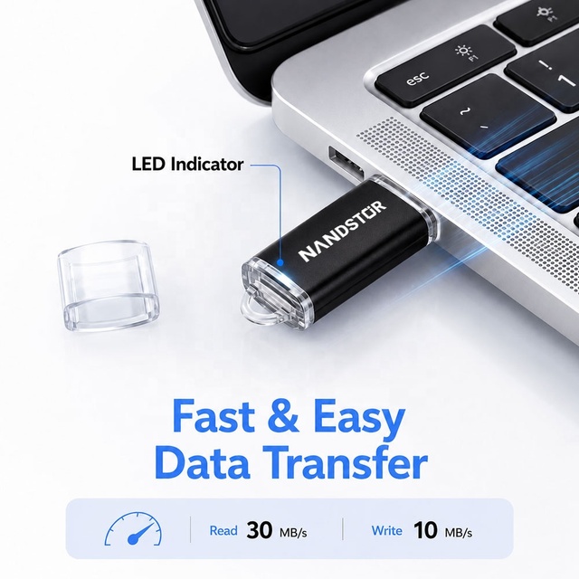 Nandstor OEM Wholesale Usb Stick Zinc Alloy Portable Custom Logo Usb Flash Drive 4GB 8GB 16GB Pen Drive for Laptop and Speaker
