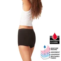 Comfortable Menstrual Period Boxer Briefs For Teen Girls Cassic Boyshort Period Underwear