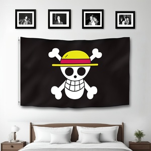 Bandiera Anime Jolly Roger 3x5 Ft con Occhielli in Ottone OEM ODM Bandiera Pirata Cappello di Paglia <span class=keywords><strong>One</strong></span> <span class=keywords><strong>Piece</strong></span> - Product Image 6