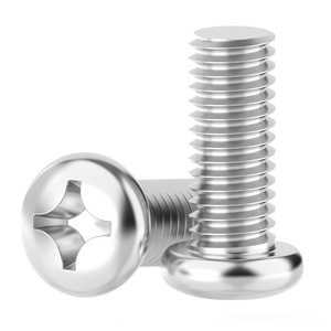Tornillos Phillips de Cabeza Redonda de Acero Inoxidable 304, M3 M4 M5 M6, Rosca Métrica Estándar, Acabado Liso - Product Image 3