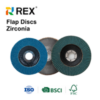 Disque à lamelles abrasif REX OEM/ODM 100 mm, grain 36 à 120, oxyde de zirconium, pour meuleuse d'angle, ponçage et polissage des métaux, certifié MPA