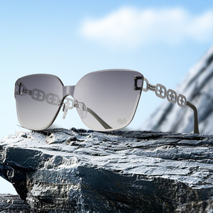 Kính thông minh Unisex Mới UV Thông minh Kính râm đổi màu thoải mái Khung kim loại nhẹ màu cam Trắng trong suốt UV400 - Product Image 1