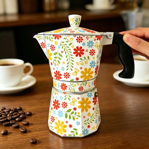 <span class=keywords><strong>Cafetera</strong></span> <span class=keywords><strong>Italiana</strong></span> Moka de Aluminio Kingze de 150ml/300ml, Personalizada con Diseño Impreso - Product Image 2