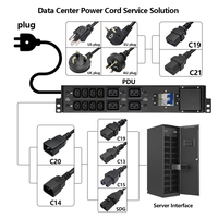 Câble d'alimentation de longueur personnalisée, cordon d'extension avec fiches IEC C13 C14 C15 C19 C20 C21 pour centre de données, PDU, rack de serveur