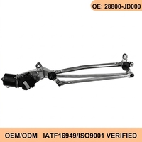 Ensemble de Liaison d'Essuie-Glace Avant Wanray pour Qashqai Dualis J10 JJ10 RHD Remplacement d'Essuie-Glace 28800-JD000 28840-JD000
