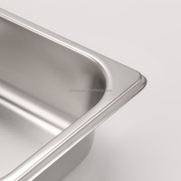 Conteneur de stockage en acier inoxydable pour cuisine commerciale, plateau de présentation pour buffet, 325*176*65MM, conteneur GN 1/3