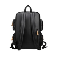 Grand sac pour ordinateur portable en cuir PU vintage de luxe personnalisé sac à dos pour ordinateur portable pour hommes d'affaires avec logo