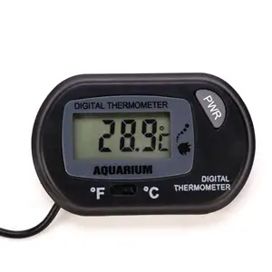 Wholesale wired electronic aquarium thermometer Turtle reptile box measuring temperate suction cup thermometer