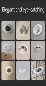 Difusor de Aire Circular de Plástico Blanco y Negro, Rejilla de Ventilación Redonda Ajustable para Techo, Económico, para Sistemas HVAC - Product Image 6