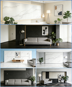 Carreaux en porcelaine de qualité supérieure antidérapants à haute brillance 60x60, aspect marbre glacé, briques réfractaires pour l'extérieur, pour salle de bain ou cuisine, carreaux en pierre - Product Image 5