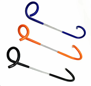 Crochet en métal en forme de S queue de cochon 2 voies lanterne lumière cintre pour extérieur vapeur lumière tente Camping anti-dérapant crochets pour lunettes silicone - Product Image 1
