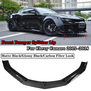 For Chevy Camaro 2015 2016 2017 2018 Front Bumper Splitter Lip <b>Diffuser</b> Spoiler Guard Body Kit <b>Car</b> Accessories Glossy Black - Product Image 1