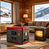 Station d'alimentation solaire portable TC 300W 296Wh avec batterie LiFePO4, onduleur à onde sinusoïdale pure, contrôleur MPPT, allume-cigare et démarreur de batterie