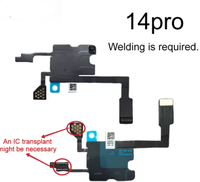 Capteur de proximité et de luminosité pour écouteur sans haut-parleur pour iPhone 13 14 14 Pro 14 Pro Max 15 16 16 Pro Max, Flex de capteur avec ruban