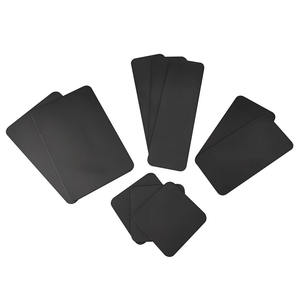 Plaques <span class=keywords><strong>de</strong></span> cartes <span class=keywords><strong>de</strong></span> <span class=keywords><strong>visite</strong></span> professionnelles en aluminium anodisé sablé noir mat <span class=keywords><strong>de</strong></span> haute qualité, épaisses 0,5, 0,8, 1,0 mm, à bords arrondis, usinées par CNC - Product Image 1