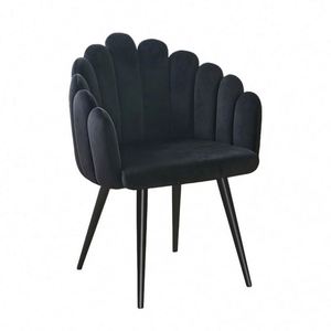 Sedia da Pranzo Moderna di Lusso con Gambe in Metallo Dorato e Rivestimento in Pelle o Tessuto per Ristorante - Product Image 1