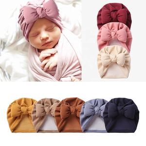 Gorros de turbante con lazo para bebé, gorro transpirable para niño pequeño, gorro para niñas de 0 a 12 meses - Product Image 4