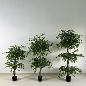 High Quality <b>Artificial</b> Tiered Ficus <b>Tree</b> Small Decorative <b>Tree</b> for Home Office Hotel - Product Image 4