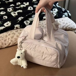 Huyo Portable Waterproof Nylon Toiletry <b>Bag</b> with Multi-Compartment and <b>Zipper</b> Eco-Friendly Reusable Bathroom <b>Storage</b> - Product Image 5