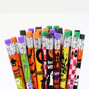Crayons en bois HB Kawaii mignons en gros, écologiques, à prise facile, pour étudiants et enfants, fournitures de papeterie, édition standard Halloween - Product Image 4