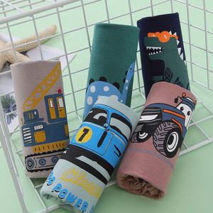 Lot de 5 boxers en coton pour garçons, caleçons pour adolescents et étudiants, sous-vêtements pour enfants à motifs de dessins animés - Product Image 3