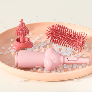 Juego de cepillos para biberones y chupetes, kit de limpieza para bebés, cepillo de silicona para vasos, herramienta de limpieza con cabezal suave, cepillos de grado alimenticio, cepillo para biberones - Product Image 4