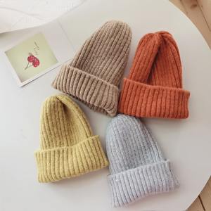 Hiver Automne Nouveau Chapeau Bébé Couleur Solide Soft Warm Knitting Hats for 0-5t Boy Girl Children Beanies <span class=keywords><strong>Bonnet</strong></span> Toddler - Product Image 4