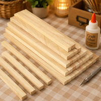 Bâtonnets en bois de balsa non finis, design moderne, adaptés aux projets d'artisanat DIY, fournitures de modélisme, décoration