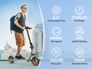 <span class=keywords><strong>Scooter</strong></span> Eléctrico para Adultos de Última Generación, 350W, Neumáticos Todoterreno, Control Inteligente, 36V 10.5Ah, 10 Pulgadas, Plegable, Popular, en Oferta - Product Image 4