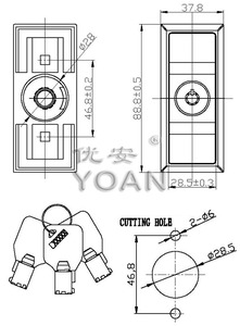 Cao An Ninh Brass/Kẽm Hợp Kim Sáng Chrome Mạ <span class=keywords><strong>Key</strong></span> <span class=keywords><strong>Master</strong></span> Máy Bán Hàng Tự Động Cam Khóa Với 10,000 Kết Hợp Cho Tủ Sử Dụng - Product Image 5