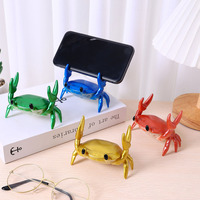 Support de téléphone crabe créatif porte-pinceau de maquillage mignon porte-stylo en forme de crabe
