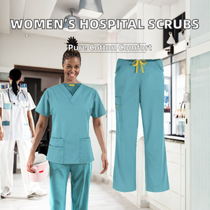 High Quality Professional Men's Hospital Scrubs Set Spa <b>Uniforms</b> with Woven 100% Cotton Fabric Medical Nursing - Product Image 2