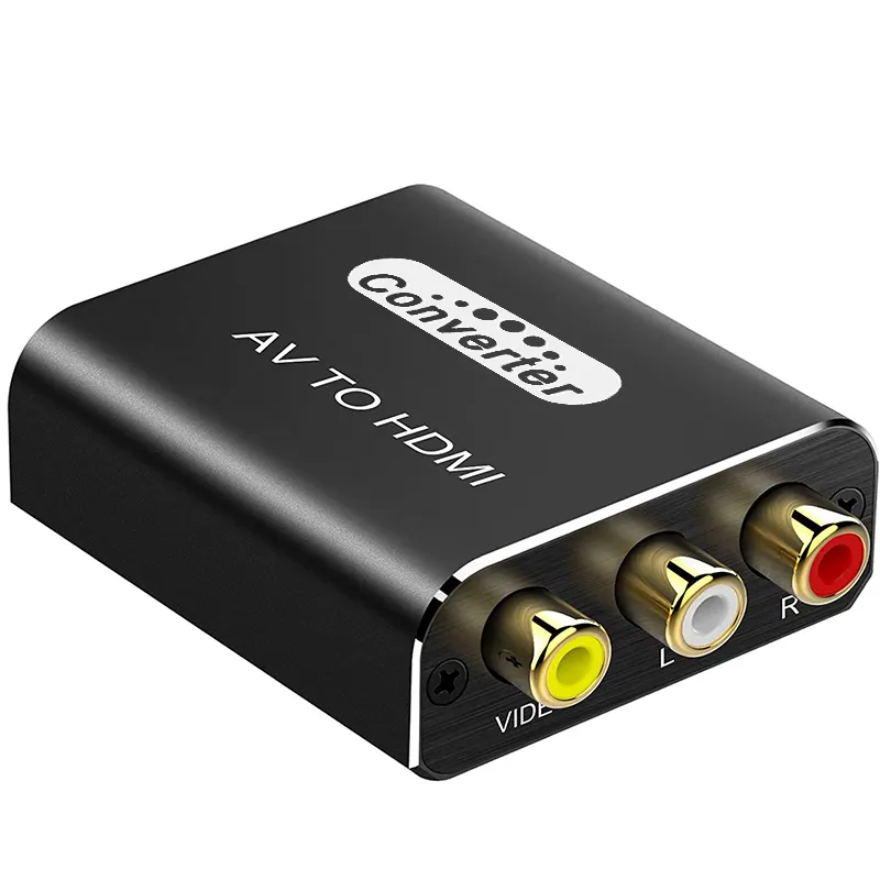 Black Color Mini Size 1080p 60HZ HDMI AV To HDMI To RCA Video Audio Converter